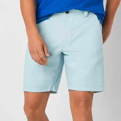 St. John's Bay Mens 9" Mid Rise Stretch Fabric Chino Short In Blue