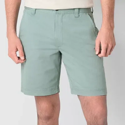 St. John's Bay Mens 9" Mid Rise Stretch Fabric Chino Short In Green