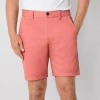 St. John's Bay Mens 9" Mid Rise Stretch Fabric Chino Short In Pink