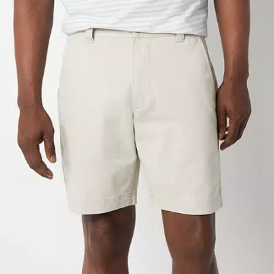 St. John's Bay Mens 9" Mid Rise Stretch Fabric Chino Short In Neutral
