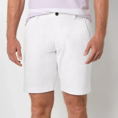 St. John's Bay Mens 9" Mid Rise Stretch Fabric Chino Short In White