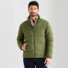 St. John's Bay Mens Adaptive Seated Wear Midweight Big And Tall Puffer Jacket In Green