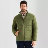 St. John's Bay Mens Adaptive Water Resistant Easy-on + Easy-off Midweight Puffer Jacket In Green