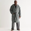 St. John's Bay Mens Big And Tall Long Sleeve Long Length Robe In Gray