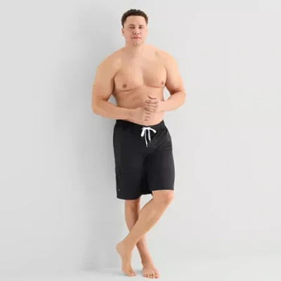 St. John's Bay Mens Big And Tall Swim Shorts In Black