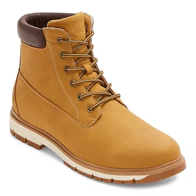St. John's Bay Mens Brock Block Heel Lace Up Boots In Brown