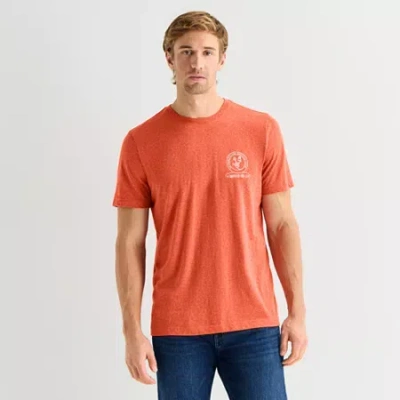 St. John's Bay Mens Crew Neck Short Sleeve Classic Fit Graphic T-shirt In Red