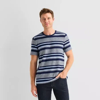 St. John's Bay Mens Crew Neck Short Sleeve T-shirt In Blue