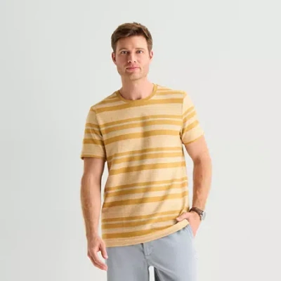 St. John's Bay Mens Crew Neck Short Sleeve T-shirt In Yellow