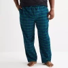 St. John's Bay Mens Flannel Big And Tall Pajama Pants In Blue