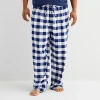St. John's Bay Mens Flannel Big And Tall Pajama Pants In Blue