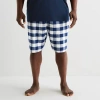 St. John's Bay Mens Flannel Big Pajama Shorts In Blue