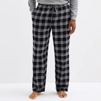 St. John's Bay Mens Flannel Pajama Pants In Black