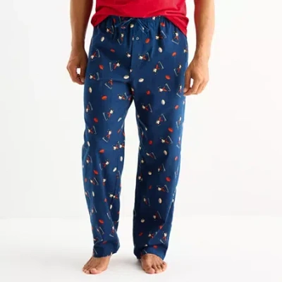 St. John's Bay Mens Flannel Pajama Pants In Blue