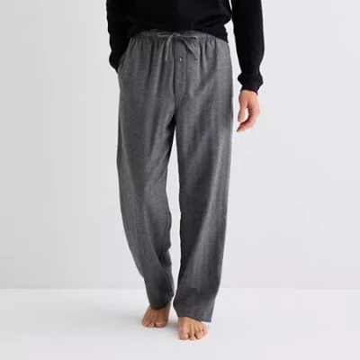 St. John's Bay Mens Flannel Pajama Pants In Gray
