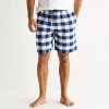 St. John's Bay Mens Flannel Pajama Shorts In Blue