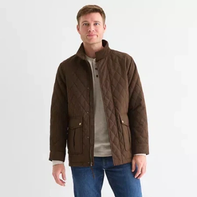St. John's Bay Mens Heavyweight Work Jacket In Brown