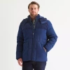 St. John's Bay Mens Hooded Heavyweight Puffer Jacket In Blue