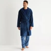 St. John's Bay Mens Long Sleeve Long Length Robe In Blue