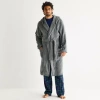 St. John's Bay Mens Long Sleeve Long Length Robe In Gray