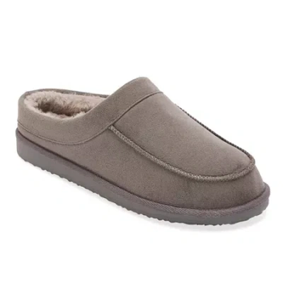 St. John's Bay Mens Memory Foam Slip-on Slippers In Gray