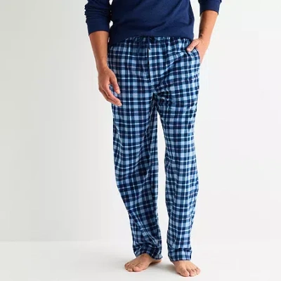 St. John's Bay Mens Microfleece Pajama Pants In Blue