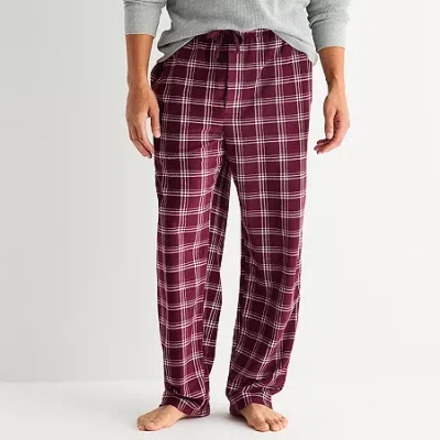 St. John's Bay Mens Microfleece Pajama Pants In Red