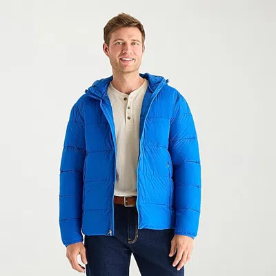 St. John's Bay Mens Packable Puffer Jacket In Blue