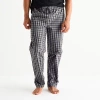 St. John's Bay Mens Poplin Pajama Pants In Gray