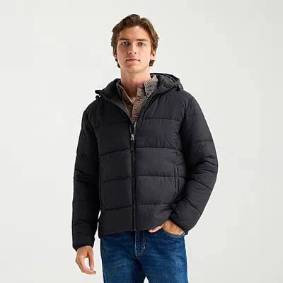 St. John's Bay Mens Puffer Jacket In Black