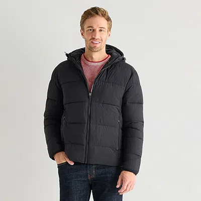 St. John's Bay Mens Puffer Jacket In Black
