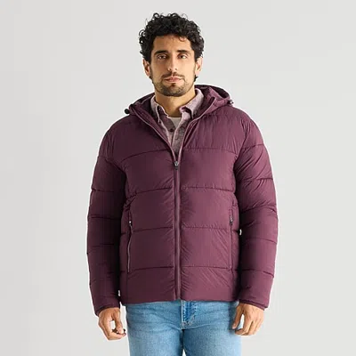 St. John's Bay Mens Puffer Jacket In Pink