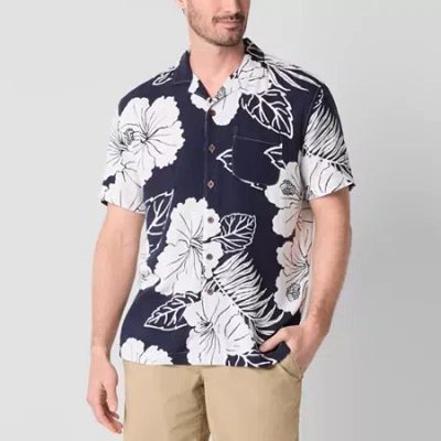 St. John's Bay Mens Short Sleeve Adaptive Camp Shirt In Multi