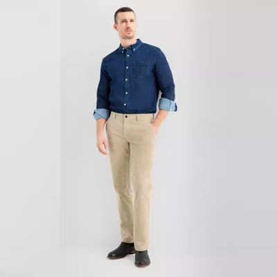 St. John's Bay Mens Straight Fit Corduroy Pant In Brown