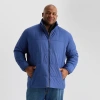 St. John's Bay Mens Water Resistant Midweight Big And Tall Puffer Jacket In Blue