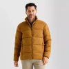 St. John's Bay Mens Water Resistant Midweight Puffer Jacket In Brown