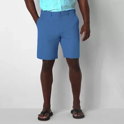 St. John's Bay Performance 10" & 11" Mens Big And Tall Moisture Wicking Chino Short In Blue