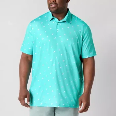 St. John's Bay Performance Big And Tall Mens Classic Fit Short Sleeve Polo Shirt In Multi