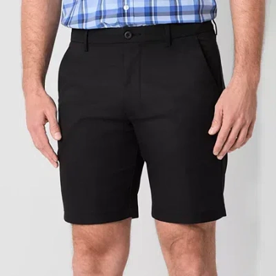 St. John's Bay Performance Mens 9" Mid Rise Moisture Wicking Chino Short In Black