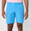 St. John's Bay Performance Mens 9" Mid Rise Moisture Wicking Chino Short In Blue