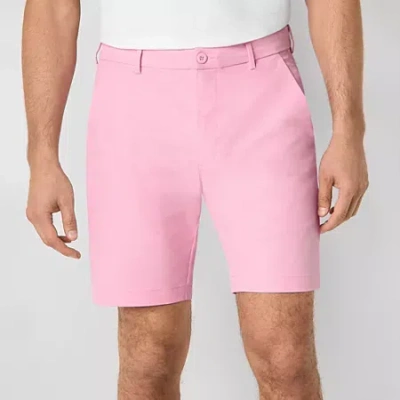 St. John's Bay Performance Mens 9" Mid Rise Moisture Wicking Chino Short In Pink
