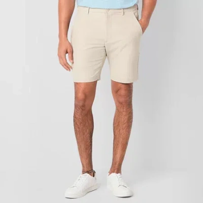 St. John's Bay Performance Mens 9" Mid Rise Moisture Wicking Chino Short In Neutral
