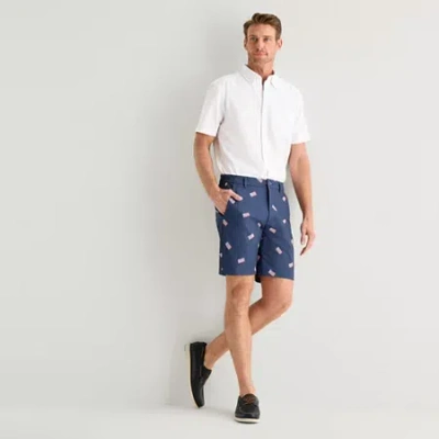St. John's Bay Performance Mens 9" Moisture Wicking Chino Short In Blue