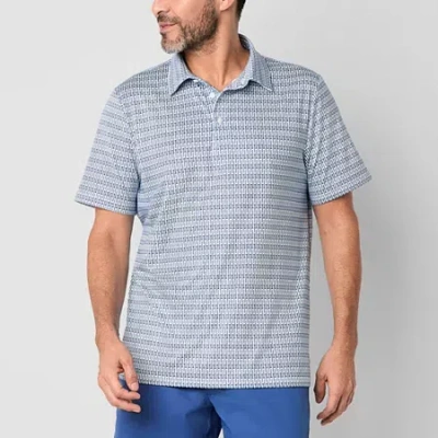 St. John's Bay Performance Mens Classic Fit Short Sleeve Polo Shirt In Gray