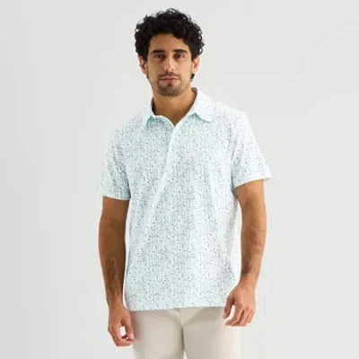 St. John's Bay Performance Mens Classic Fit Short Sleeve Polo Shirt In Blue