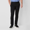 St. John's Bay Performance Mens Slim Fit Flat Front Pant In Black