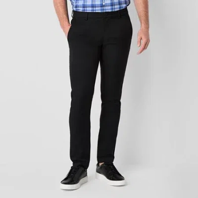 St. John's Bay Performance Mens Slim Fit Flat Front Pant In Black