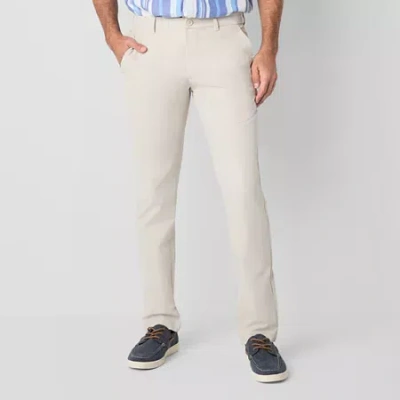 St. John's Bay Performance Mens Slim Fit Flat Front Pant In Neutral