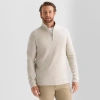 St. John's Bay Pique Mens Mock Neck Long Sleeve Quarter-zip Pullover In Neutral