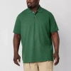 St. John's Bay Premium Stretch Big And Tall Mens Classic Fit Short Sleeve Polo Shirt In Green